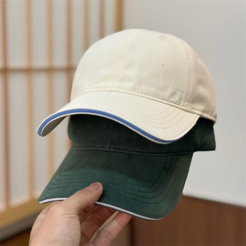 Korean-style Mens Hat, Japanese-style Minimalist Versatile Solid-color Baseball Cap