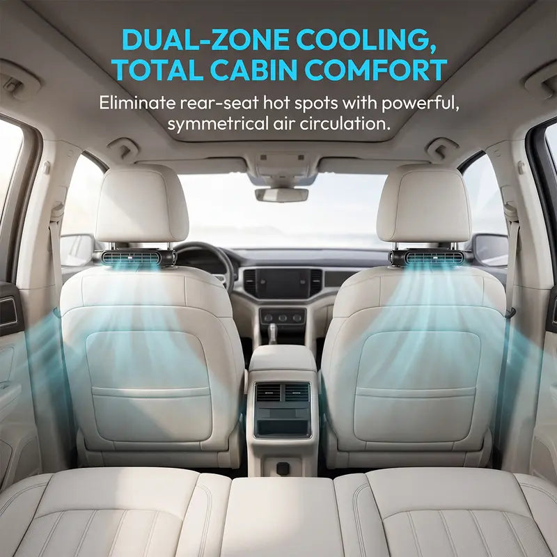 Quiet Portable Clip-On Car Fan