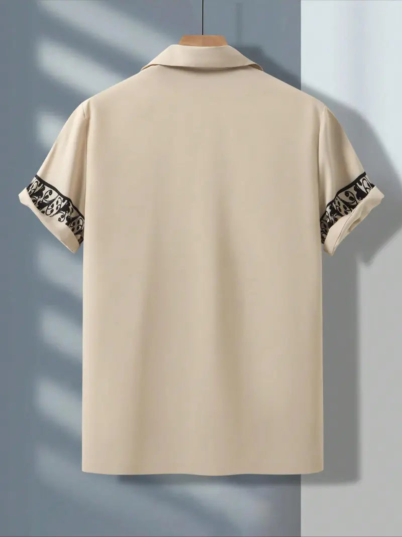 Men's Floral Print Short Sleeve Shirt