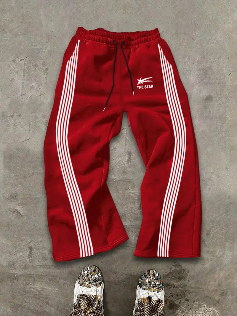 Men's Camo Print Straight Leg Sweatpants