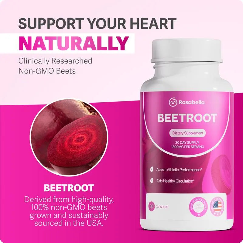 3 Pack of Rosabella Organic Beetroot Capsules