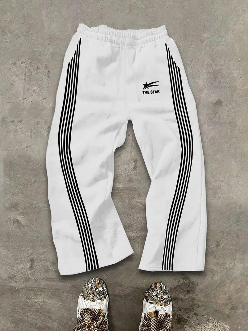 Men's Camo Print Straight Leg Sweatpants