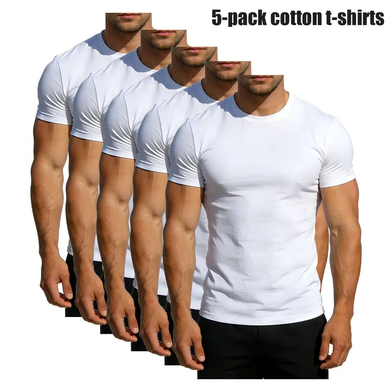 5-Pack Heavyweight Men's Short Sleeve T-Shirt