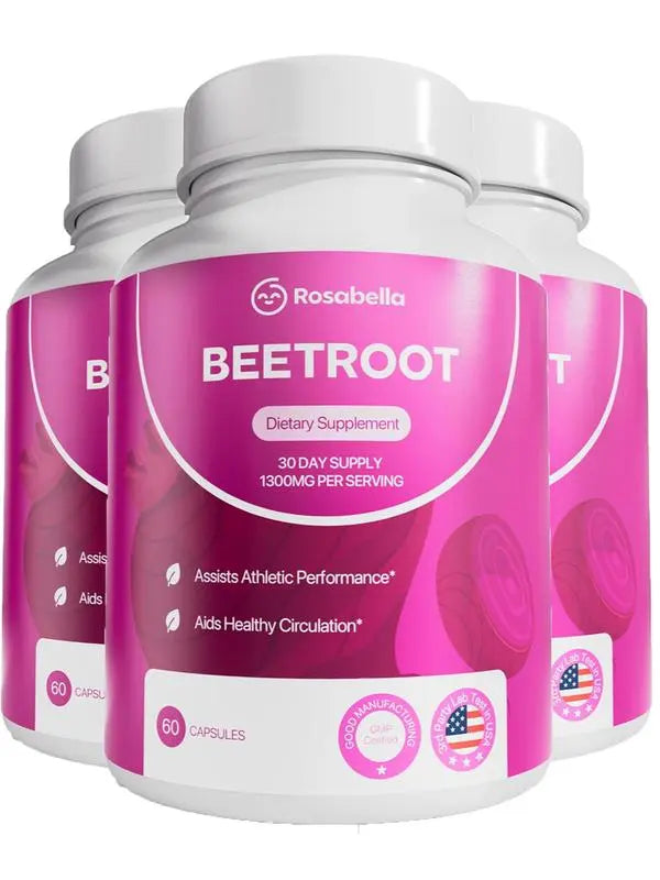3 Pack of Rosabella Organic Beetroot Capsules