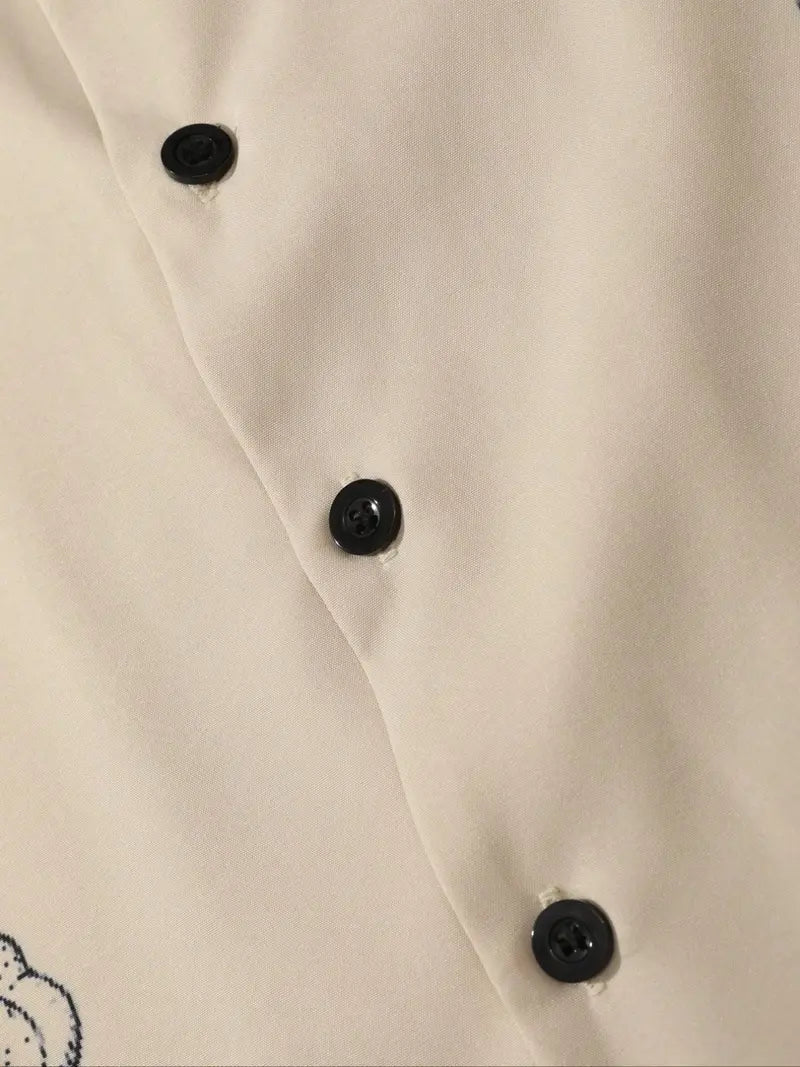 Men's Floral Print Short Sleeve Shirt
