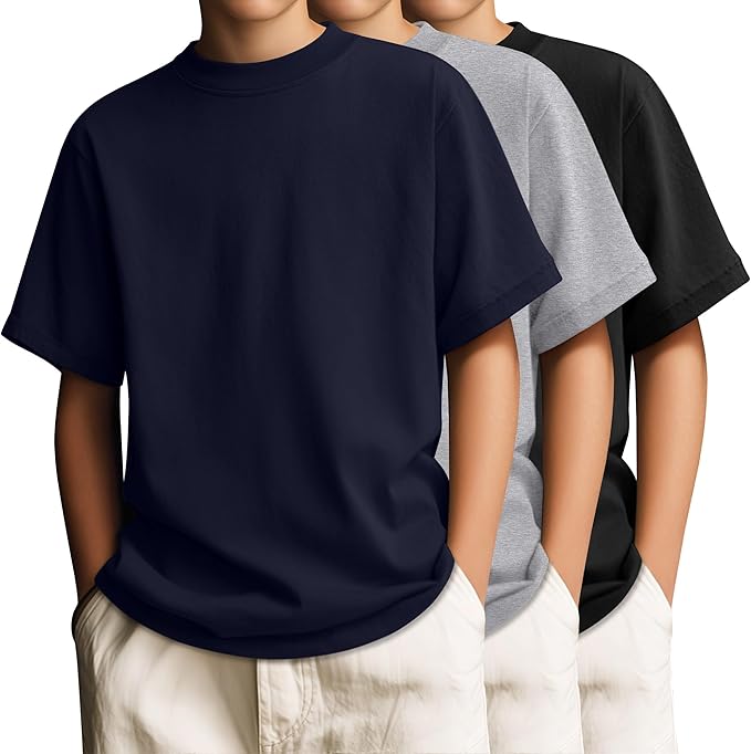 3 Pack Boys' T-Shirts Short Sleeve