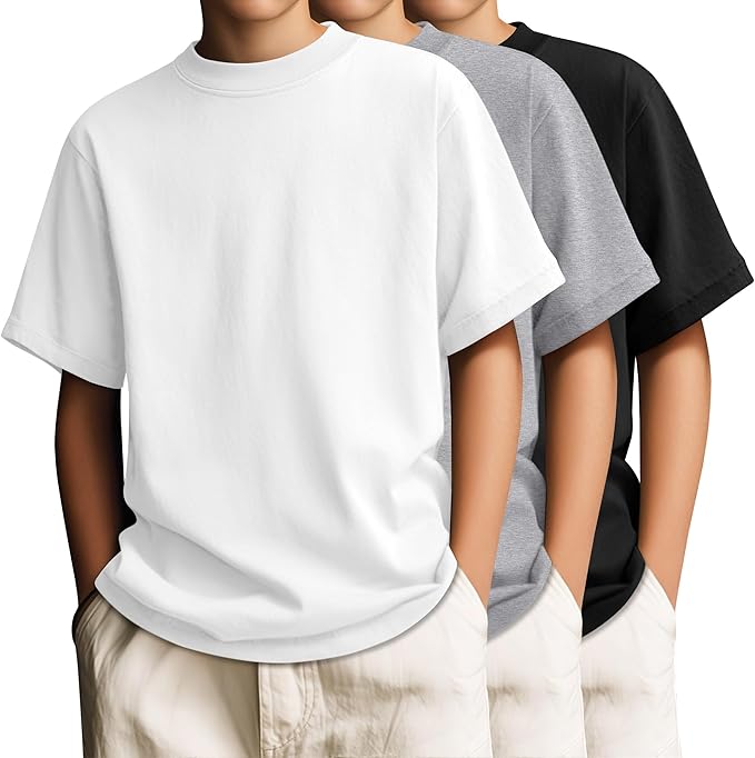 3 Pack Boys' T-Shirts Short Sleeve