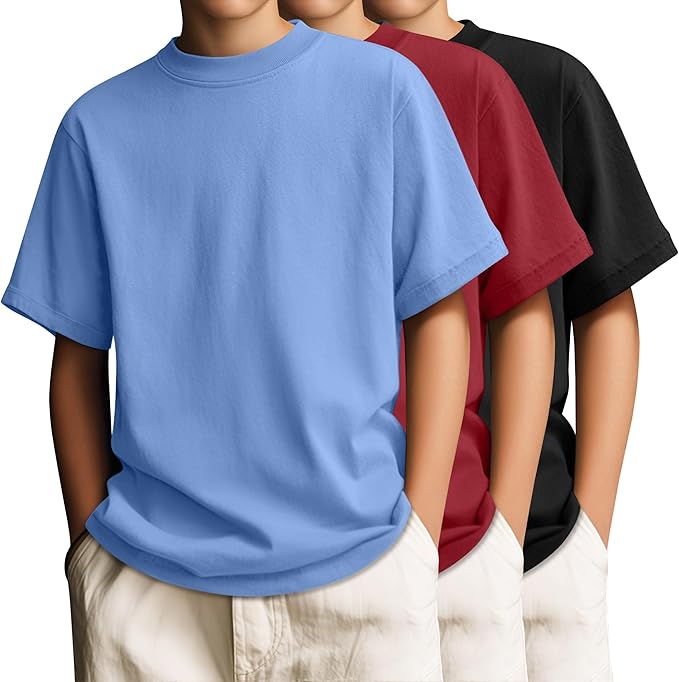 3 Pack Boys' T-Shirts Short Sleeve