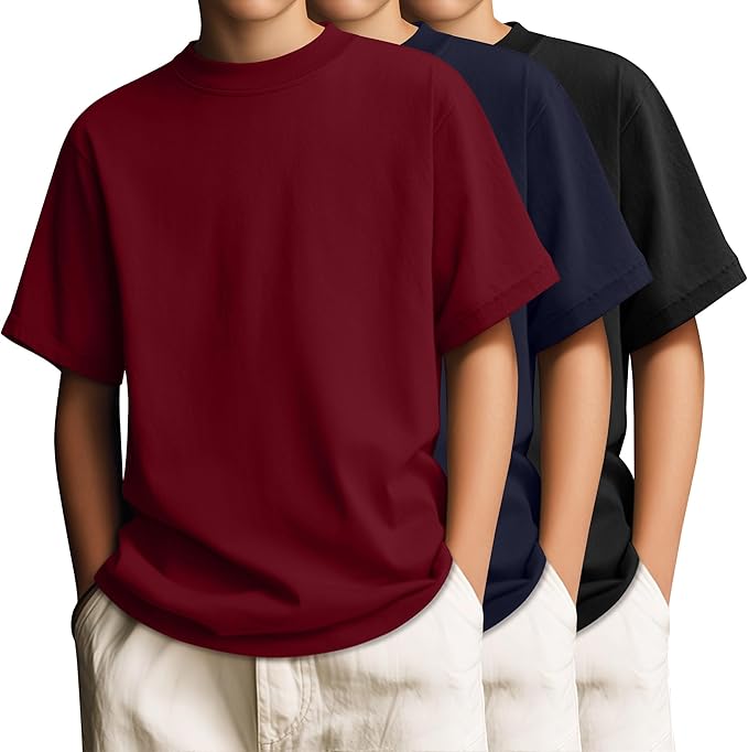 3 Pack Boys' T-Shirts Short Sleeve