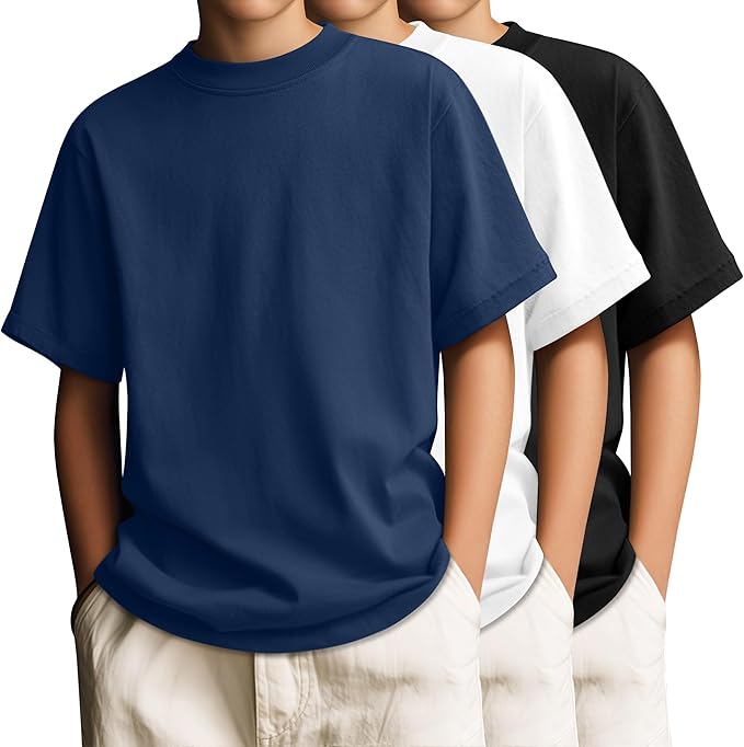 3 Pack Boys' T-Shirts Short Sleeve