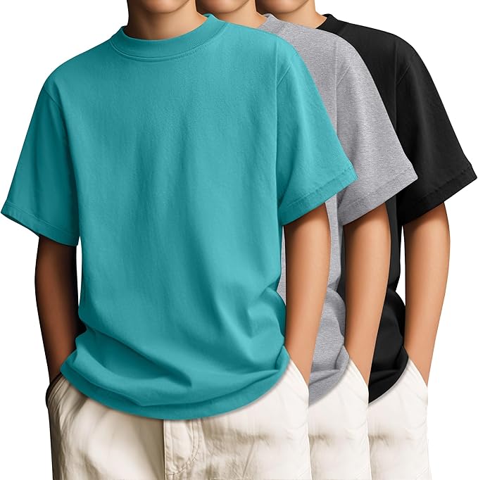 3 Pack Boys' T-Shirts Short Sleeve