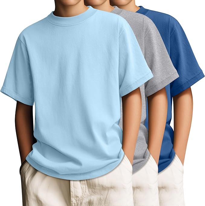 3 Pack Boys' T-Shirts Short Sleeve