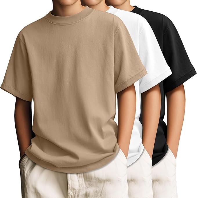 3 Pack Boys' T-Shirts Short Sleeve