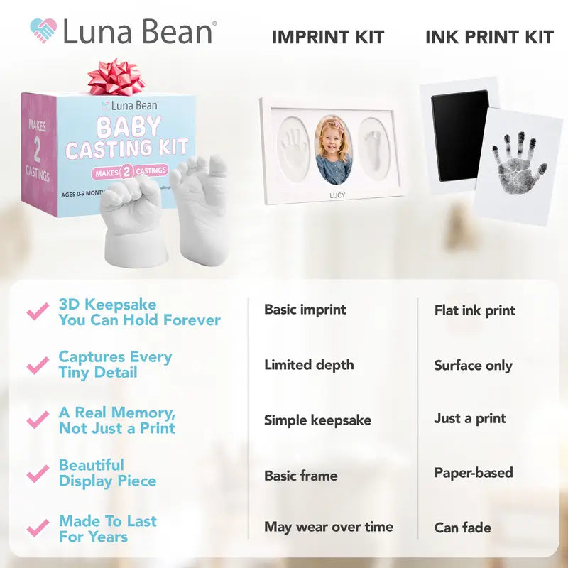 Luna Bean Baby Hand and Foot Casting Kit 2pc