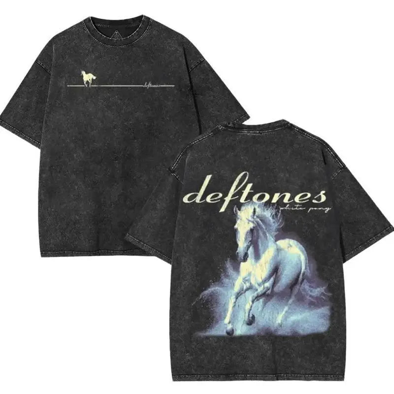 Mens Vintage Deftones White Pony Band T-Shirt