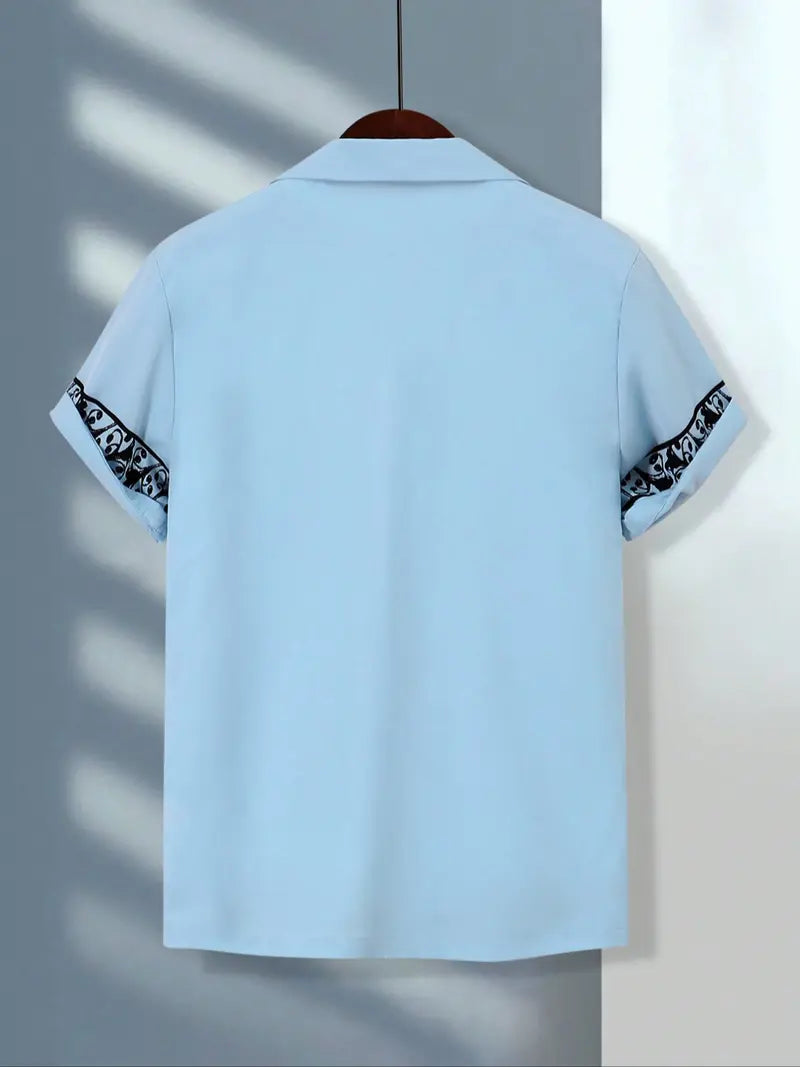 Men's Floral Print Short Sleeve Shirt