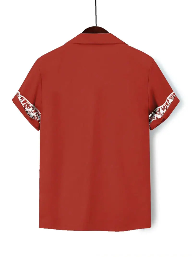 Men's Floral Print Short Sleeve Shirt