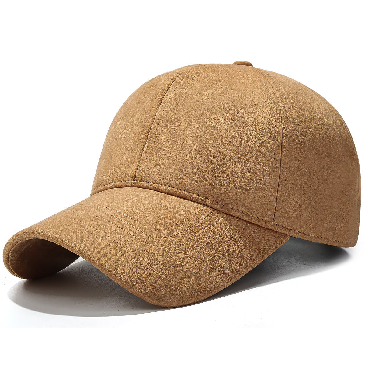 Winter Fleece-Lined Warm Plain Baseball Cap Sheepskin Fleece