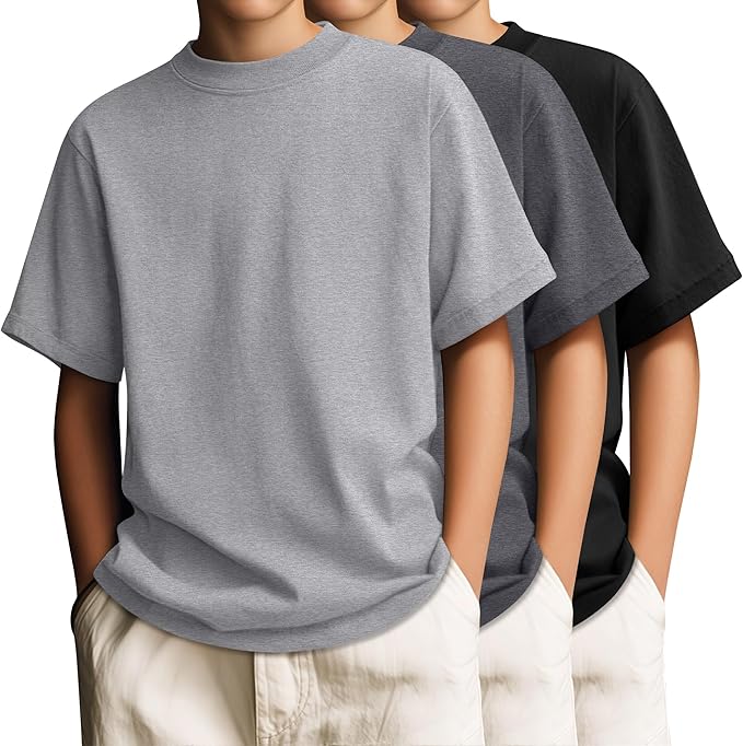 3 Pack Boys' T-Shirts Short Sleeve