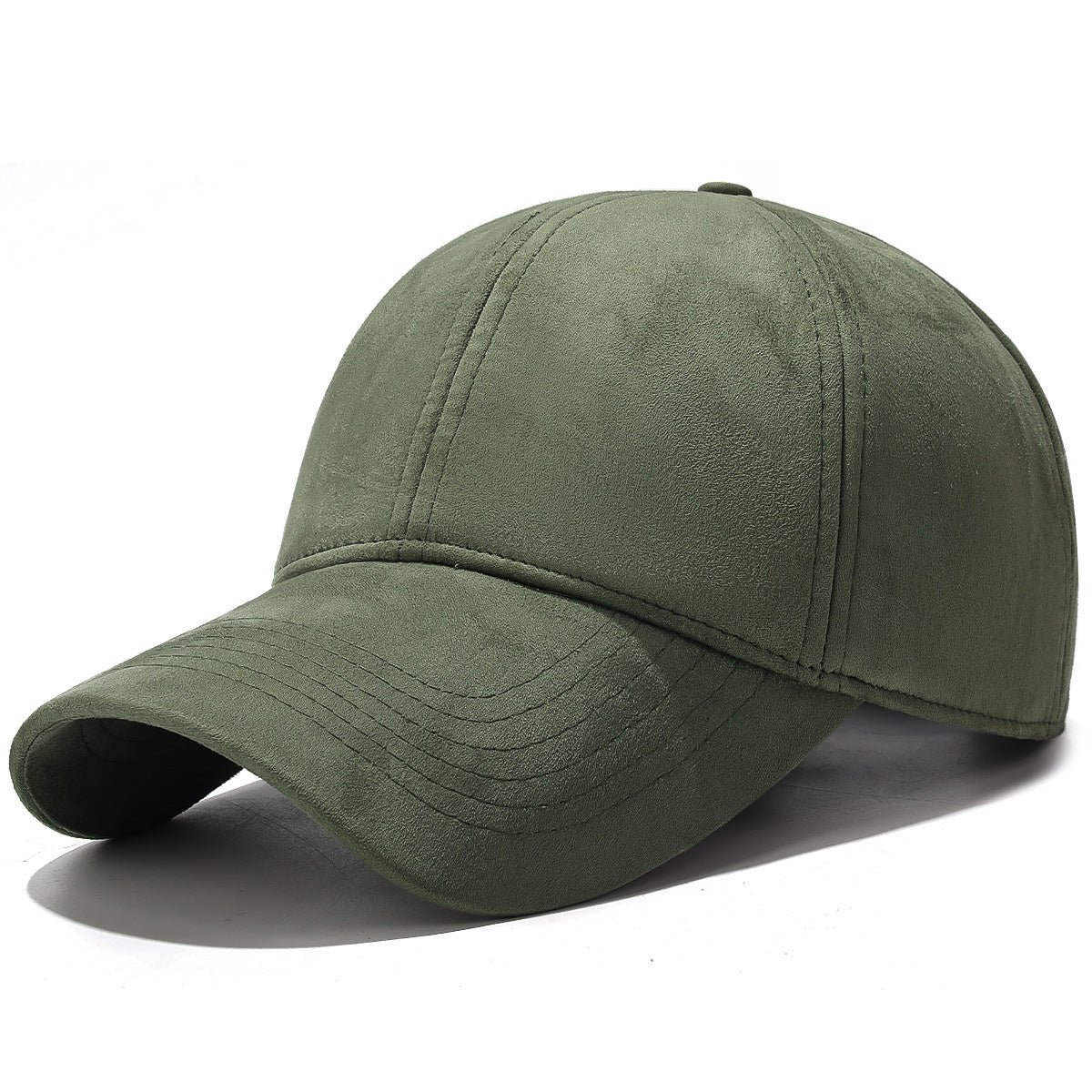 Winter Fleece-Lined Warm Plain Baseball Cap Sheepskin Fleece